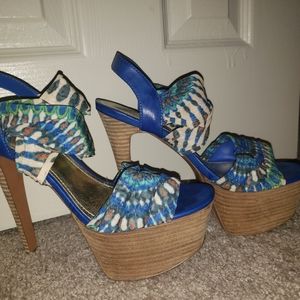 Peacock Platform Heels